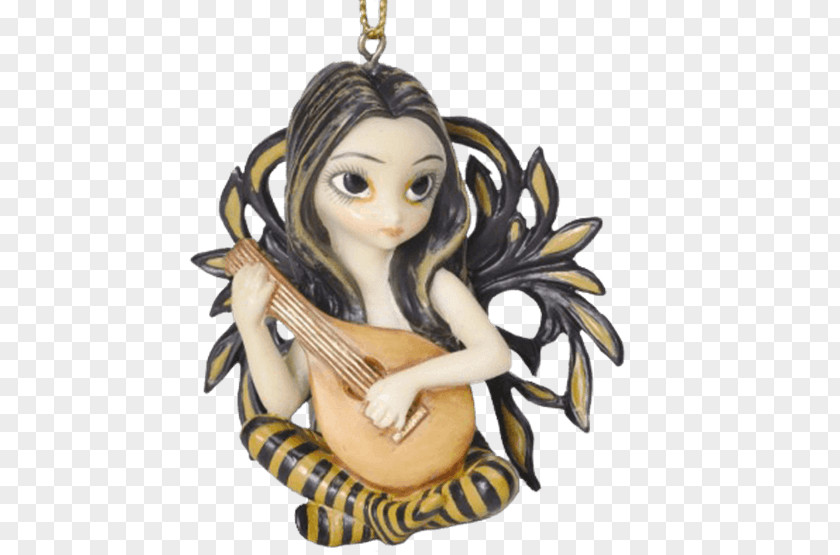Fairy Figurine Statue Gothic Art Lute PNG