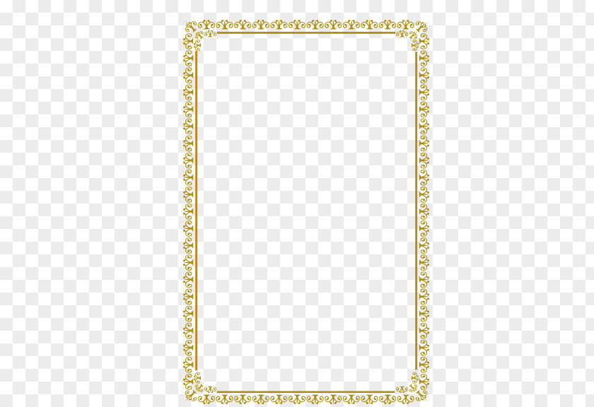 Gold Frame Rectangle Pattern PNG