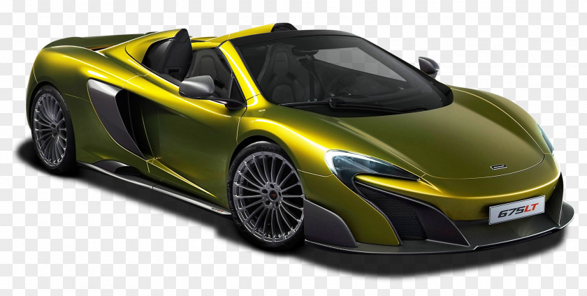 Green McLaren 675LT Spider Super Car 2016 650S 570S PNG