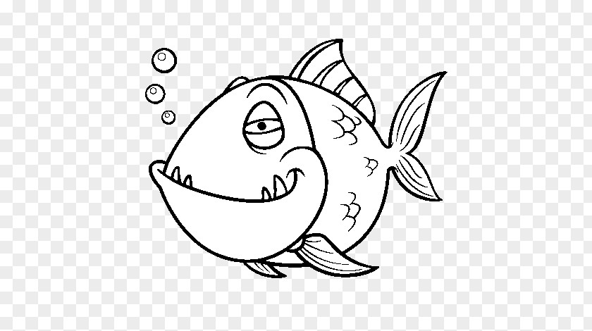 Piranha Fish Coloring Book Red-bellied Drawing PNG