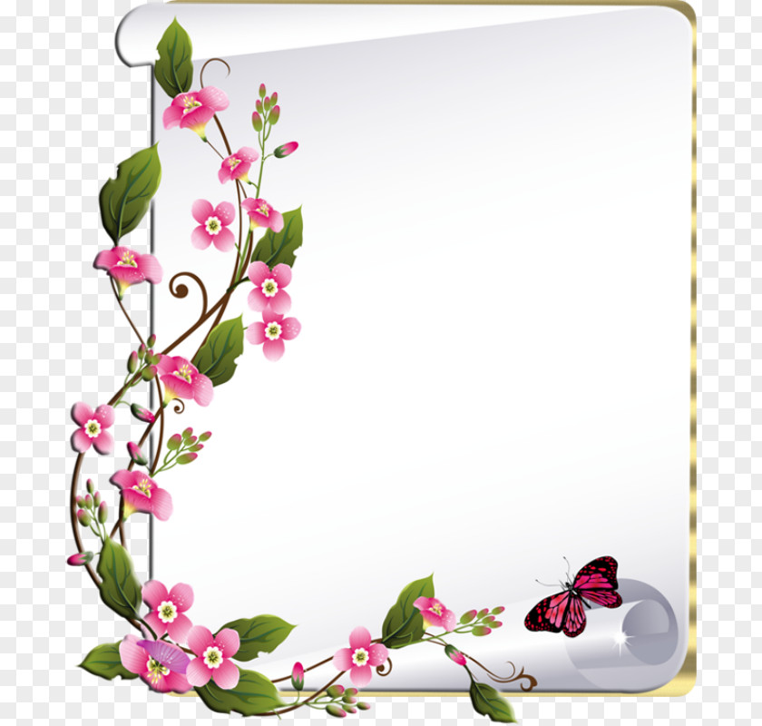 God Picture Frames Floral Design PNG