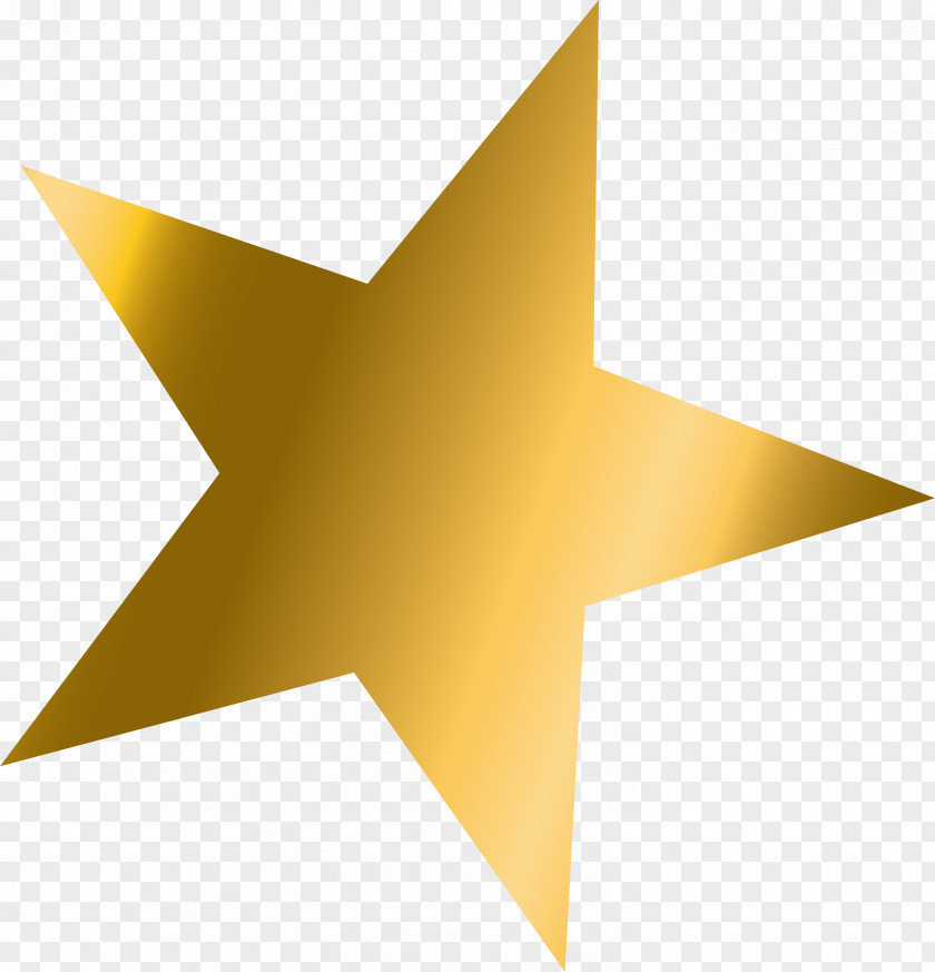 Golden Simple Gradient Star Gold Motif Download PNG
