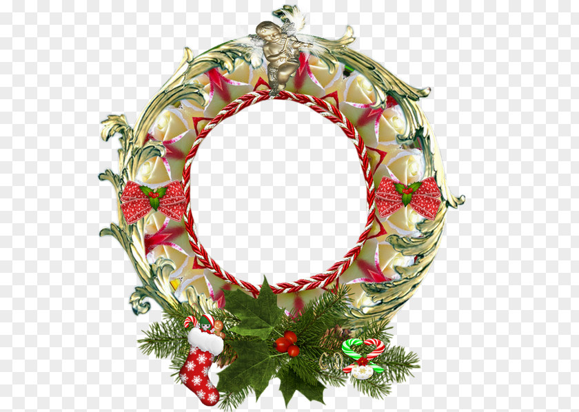 Inclusive Christmas Ornament Wreath Flower PNG