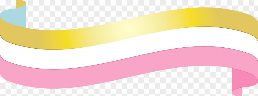 Pink Yellow Line Wristband Ribbon PNG