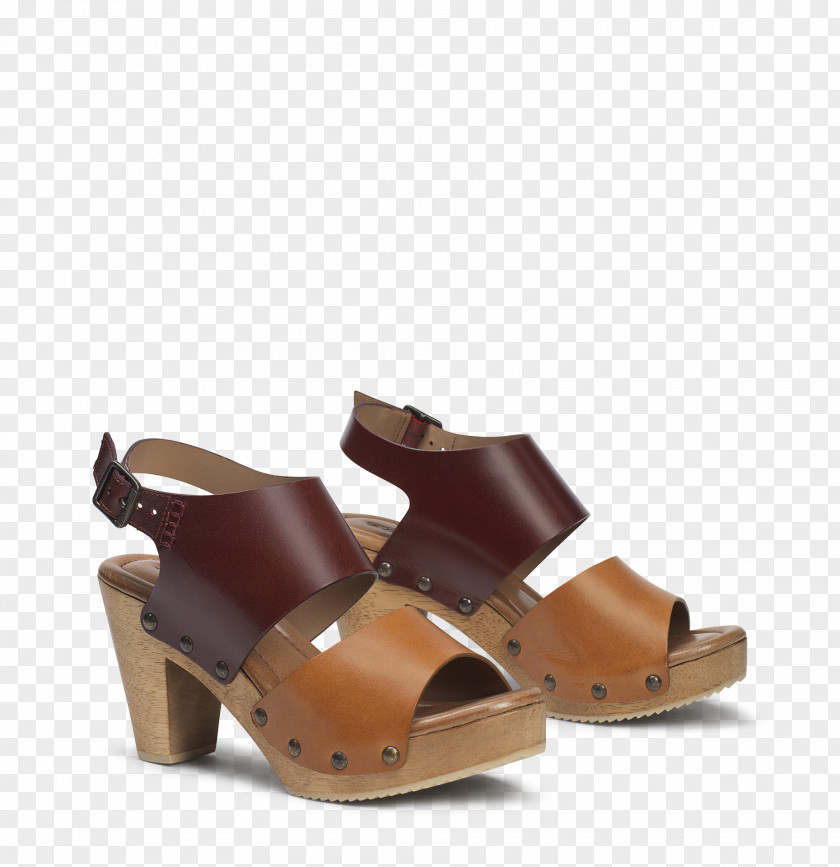 Saddle Shoe Slide Leather Sandal PNG