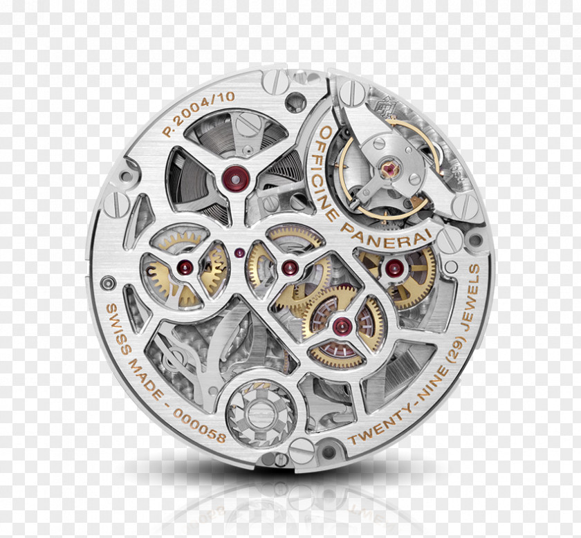 Panerai Pocket Watch Silver Radiomir Caliber Gemstone PNG