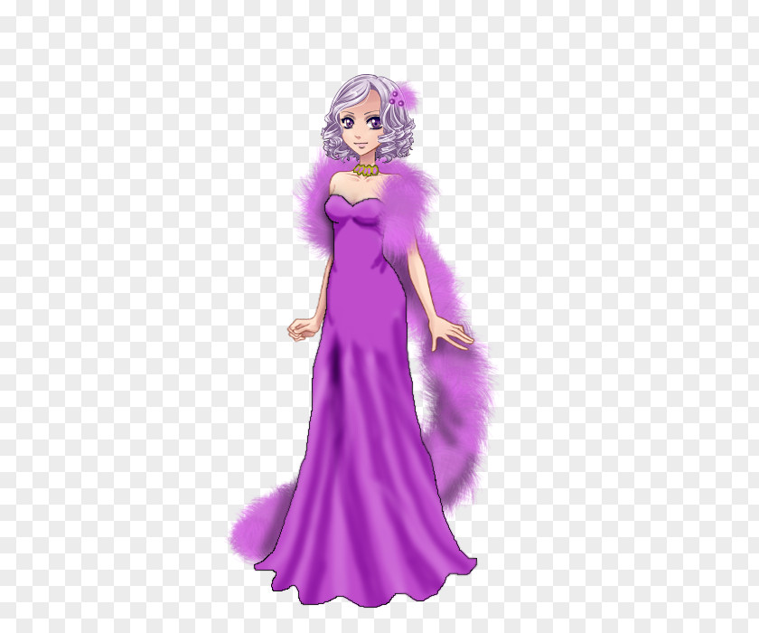 Purple Frock My Candy Love Barbie Illustration Cartoon Costume Design