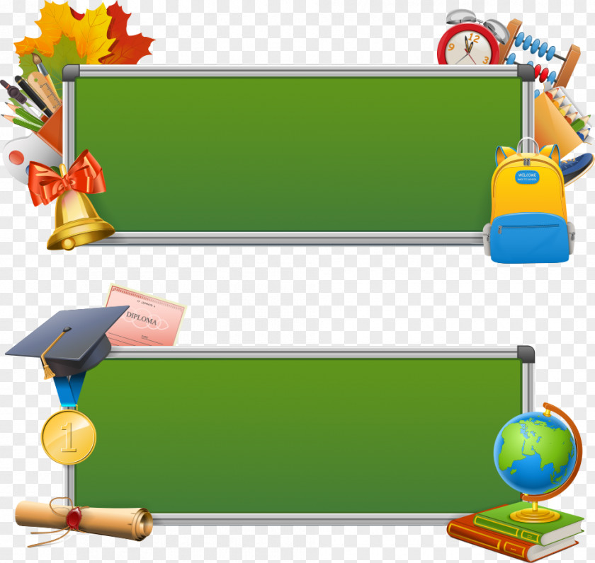 Vector Green Chalkboard Education School Stock Illustration Icon PNG