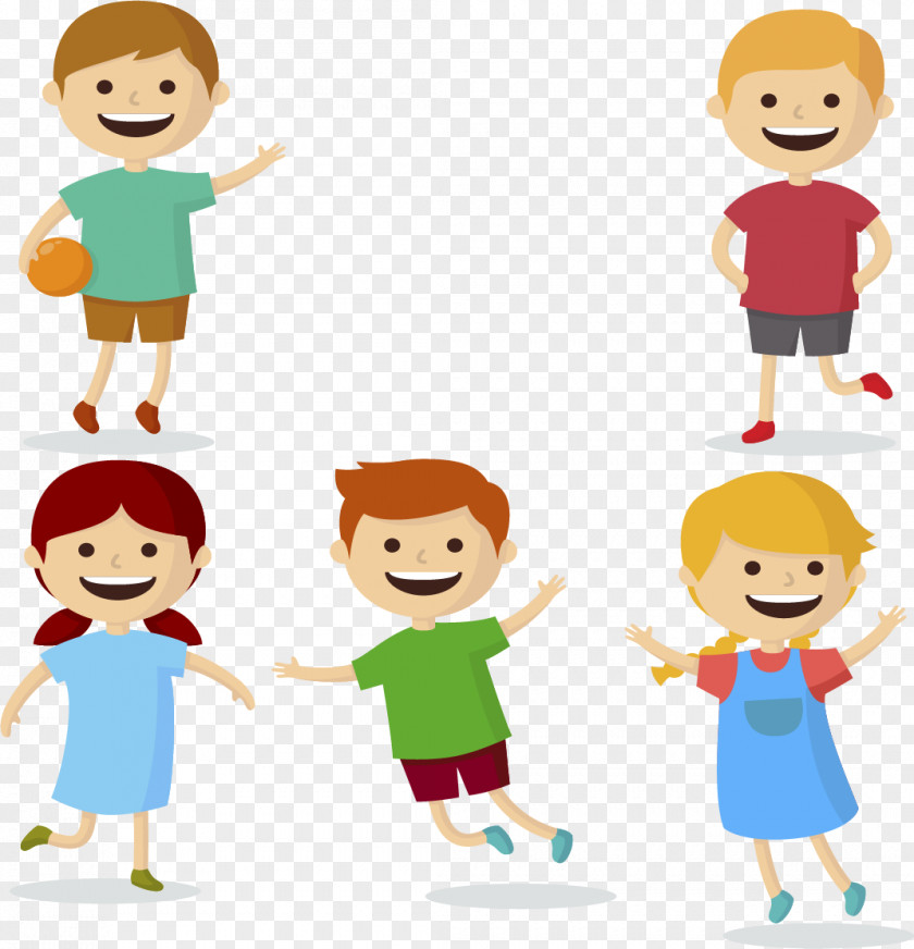 Children Figure Flat Material Clip Art PNG