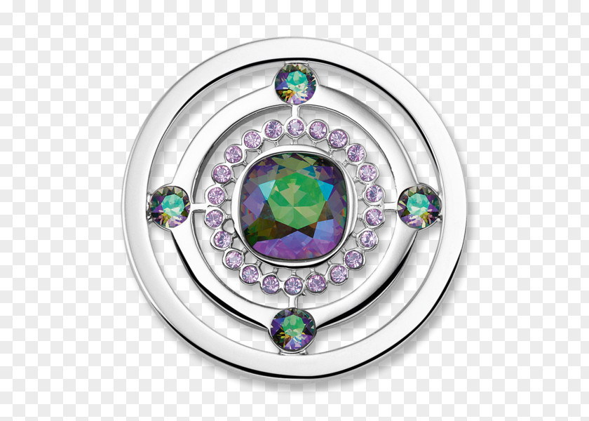 Coin Jewellery Silver Gold Amethyst PNG