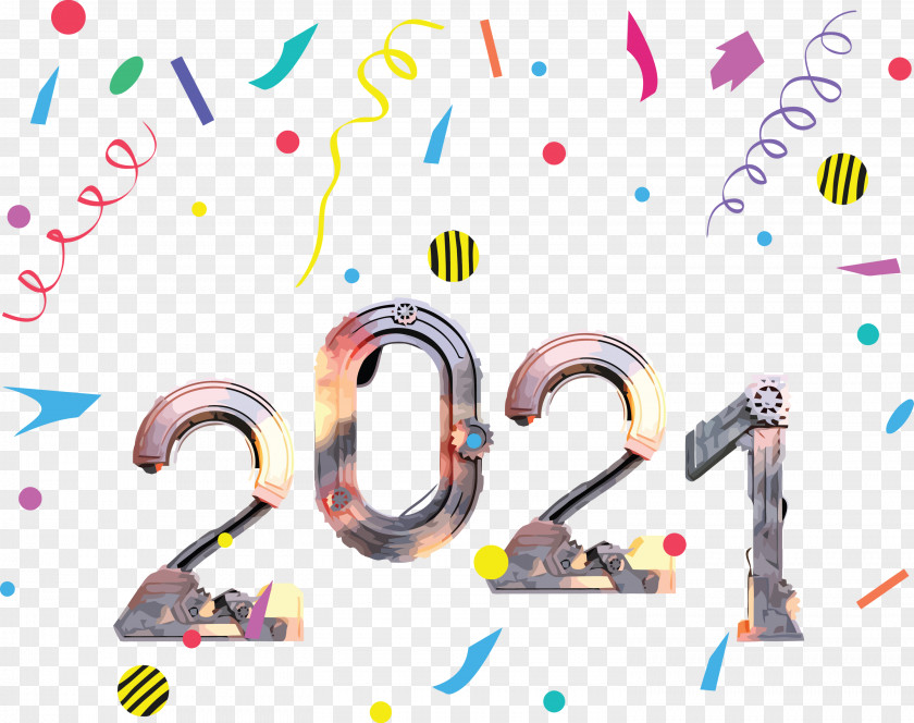 2021 Happy New Year PNG