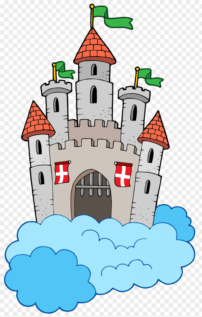 A Tall Tower With Green Flag Above It Castle Royalty-free Clip Art PNG