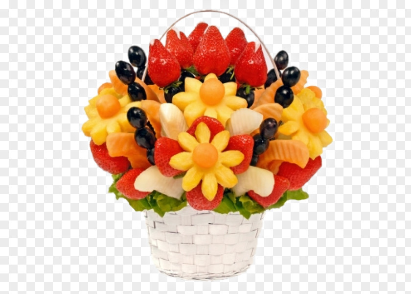 Strawberry Fruit Salad Cantaloupe Flower Bouquet PNG