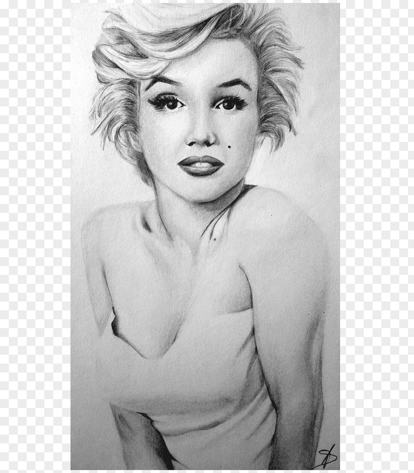 Marilyn Monroe Drawing Portrait Pencil Sketch PNG