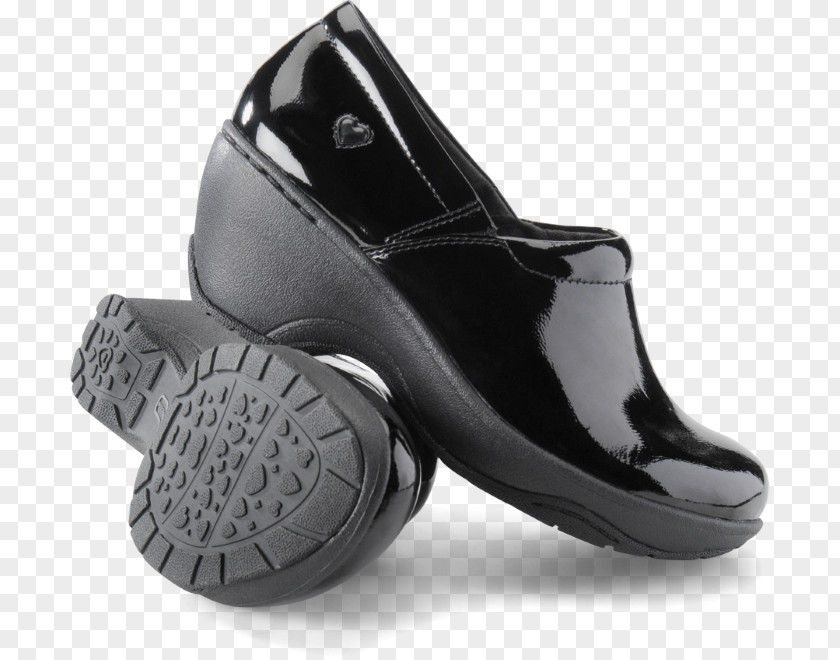 Black Nurse Slip-on Shoe High-heeled Walking PNG