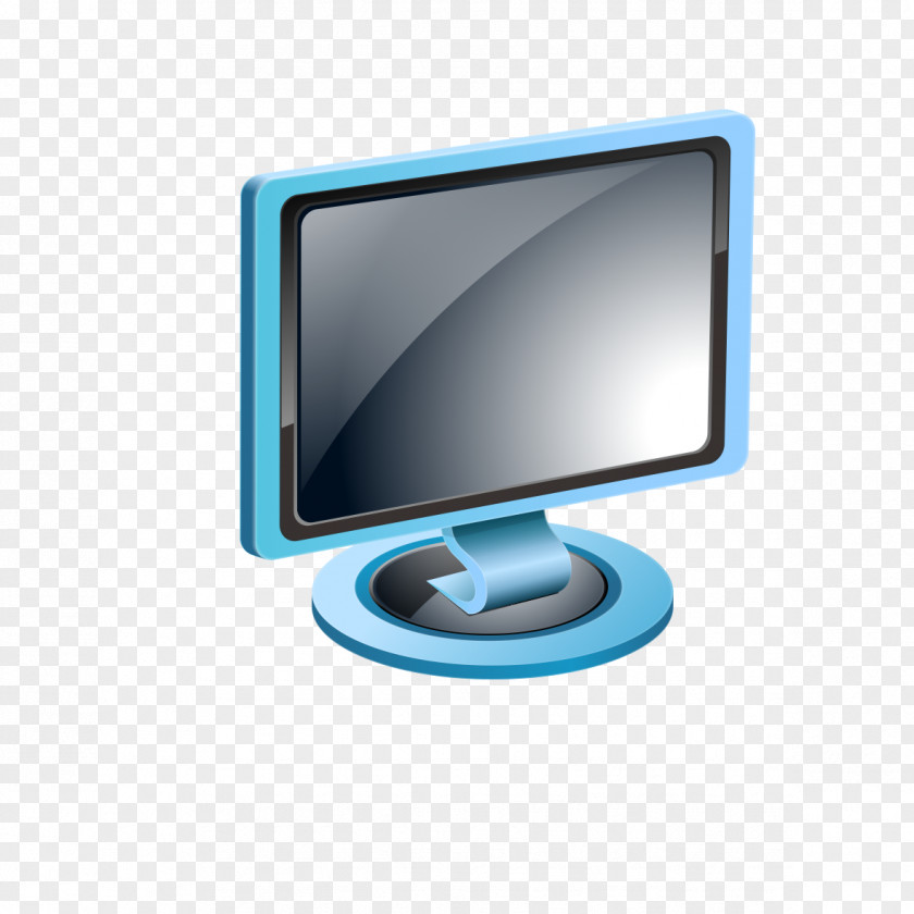 Blue Computer Screen Adobe Illustrator Download PNG