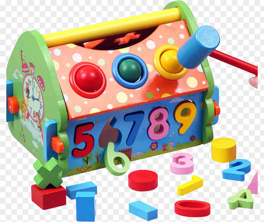 Children's Toys Small House And Knocked Toy Block Child Educational Game PNG
