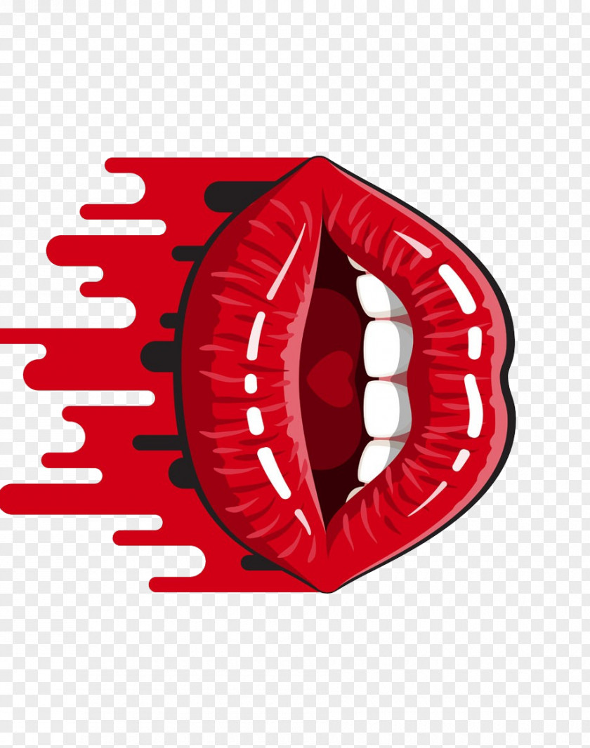 Red Lips Free To Pull Lip Mouth Tooth PNG