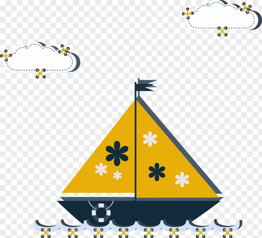 Cute Cartoon Boat Drawing Animation PNG