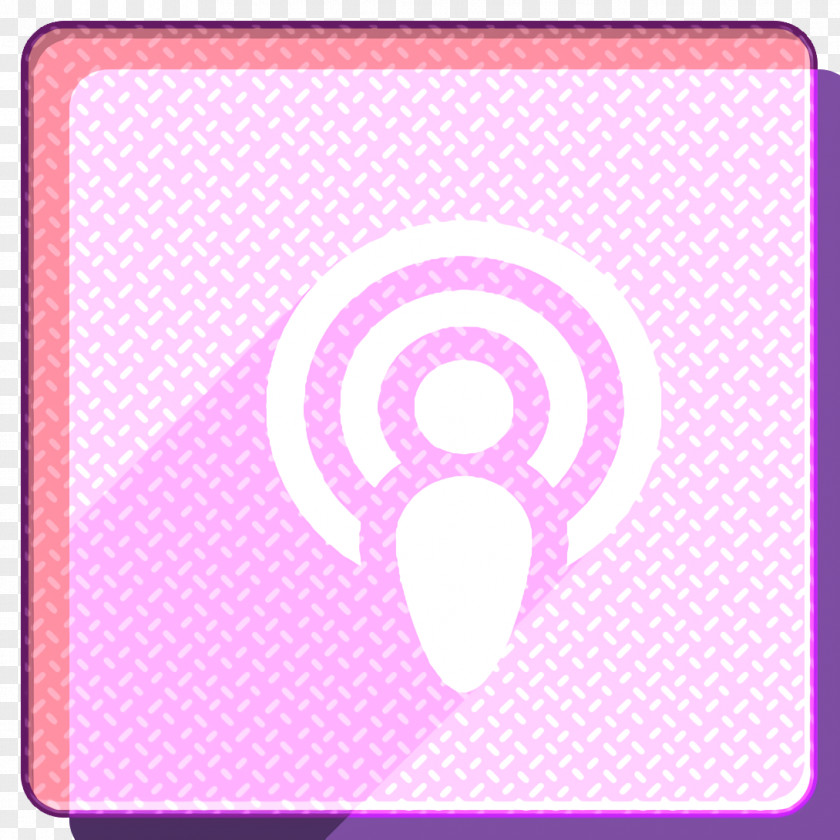 Magenta Purple Media Icon Podcast Shadow PNG