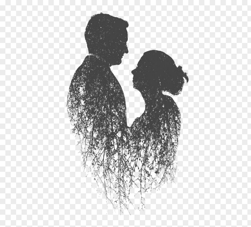 New Love Couple Sticker Download Multiple Exposure Photography Image PNG