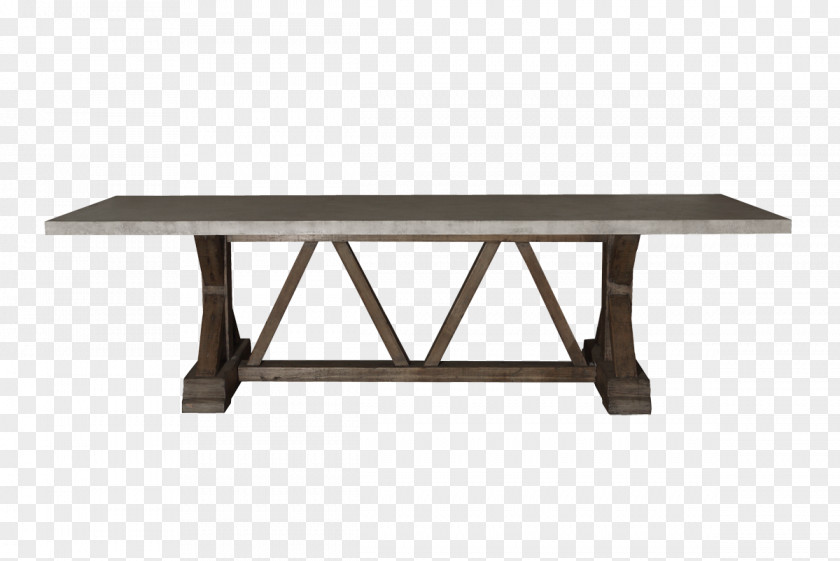 Wooden Table Top Trestle Bridge Reclaimed Lumber Dining Room PNG