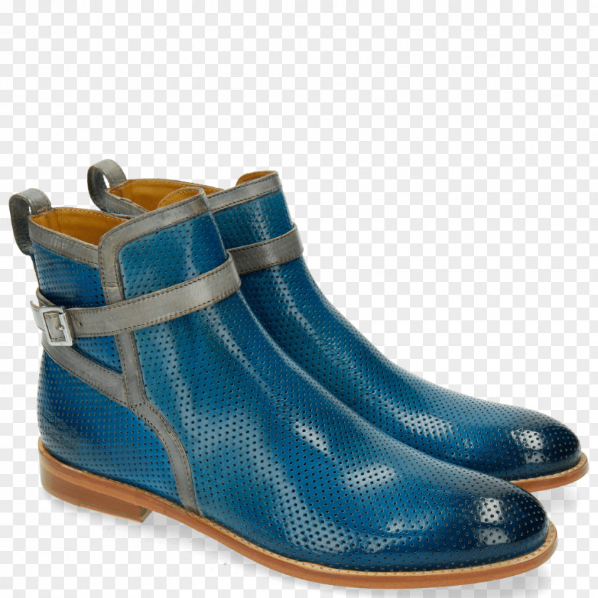 Boot Blue Leather Green Shoe PNG