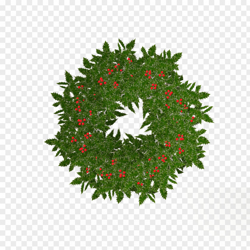 Green Wreath Laurel Christmas Ornament Holiday PNG