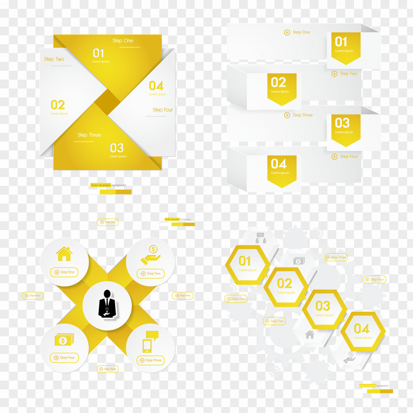 Ppt Element Yellow Graphic Design Infographic PNG