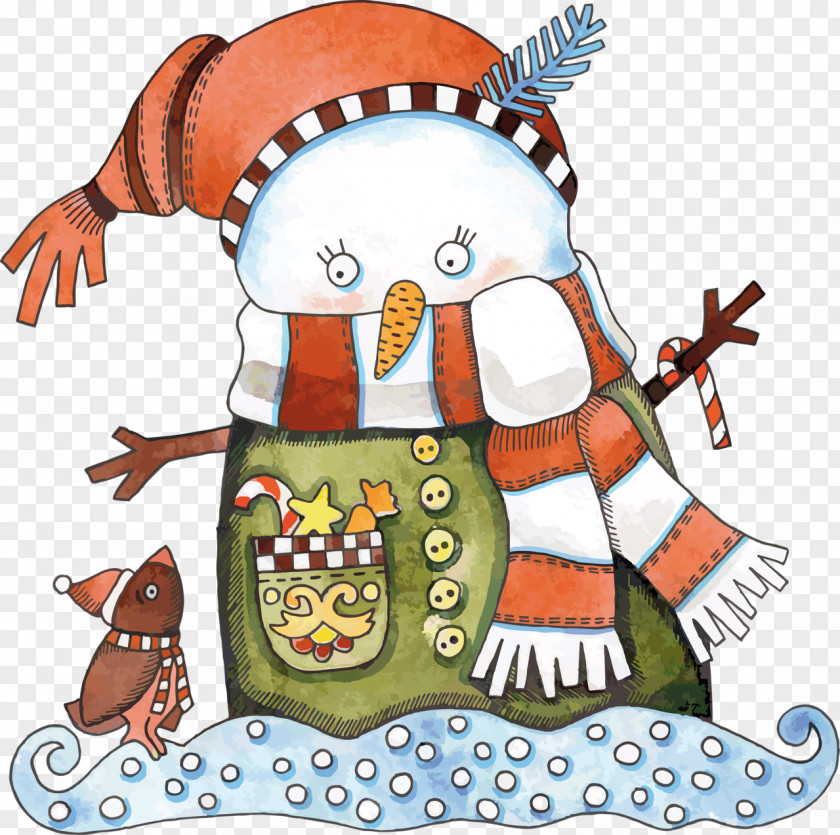 Snowman Christmas Drawing PNG