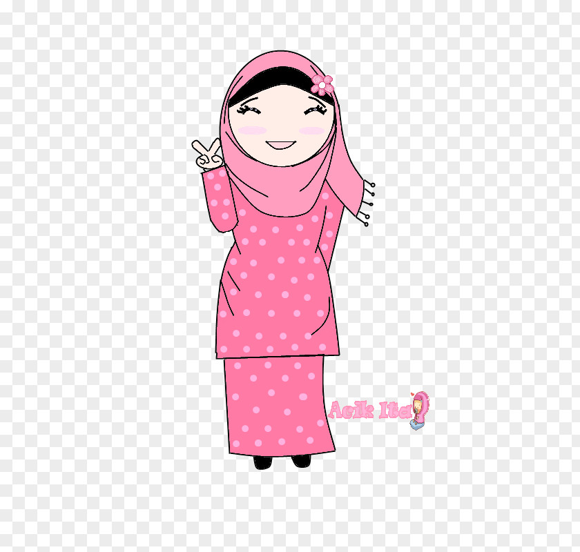 Sahabat Polka Dot Pink M Character Clip Art PNG