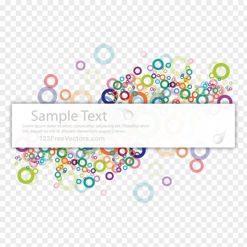 Vector Color Circle Decoration Banner Computer File PNG