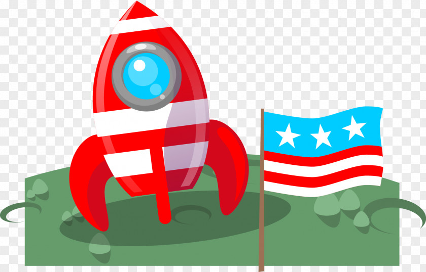 Vector Red Rocket Cartoon Animation Clip Art PNG