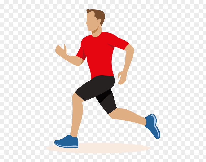Vector Running Man Cartoon PNG