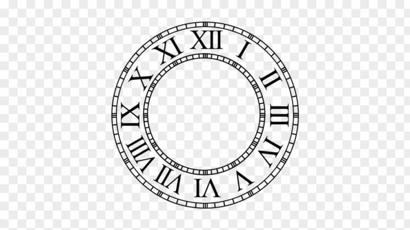 Fancy Clock Face Roman Numerals Clip Art PNG