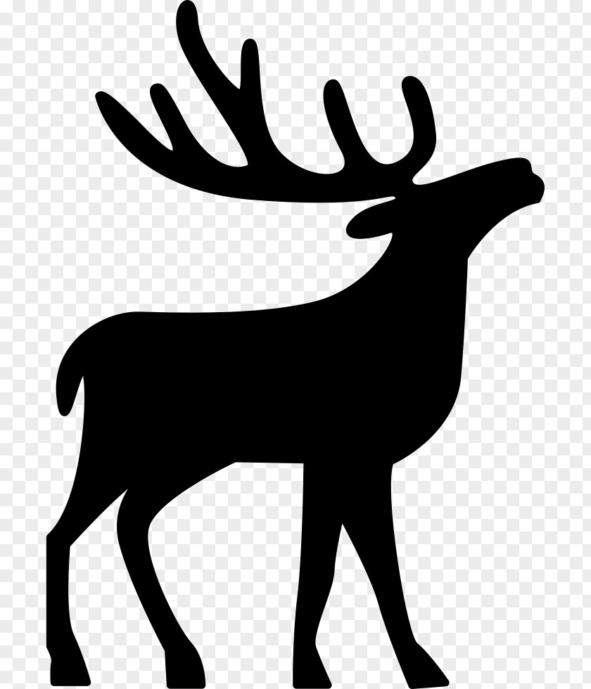 Reindeer Horn Silhouette Clip Art PNG