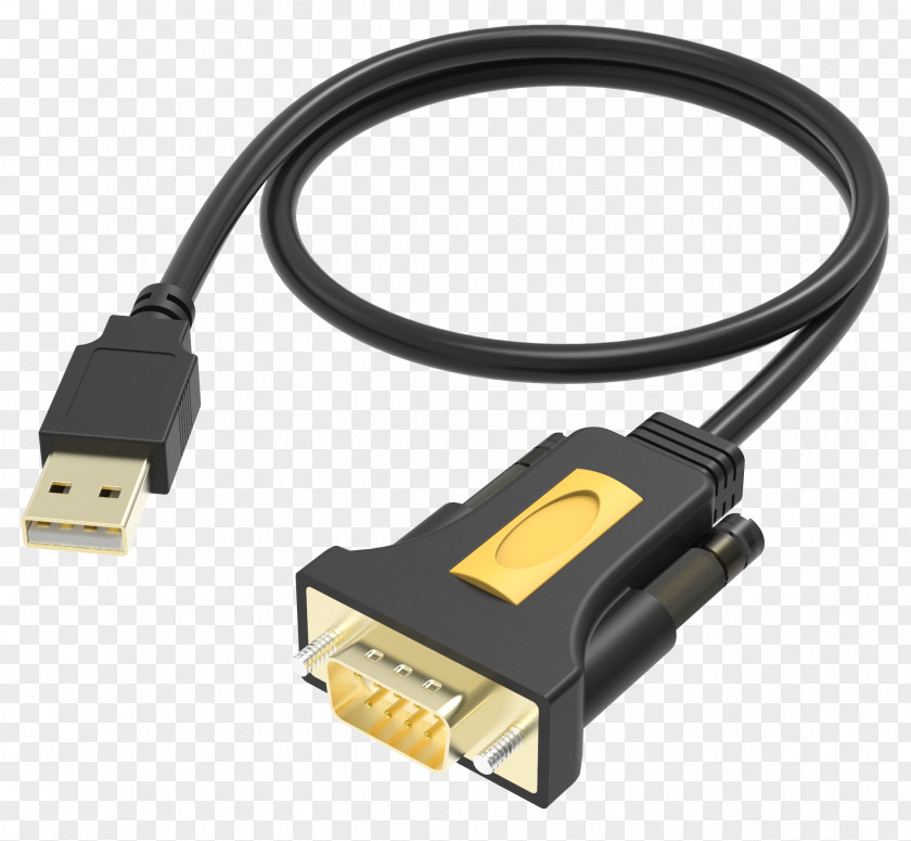 USB RS-232 Adapter Serial Cable PNG