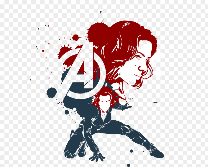 Black Widow T-shirt Hulk Iron Man Panther PNG