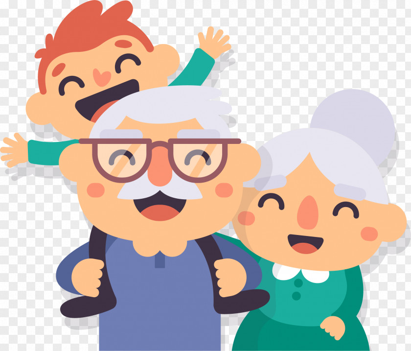 Happy Three Grandparent Old Age PNG