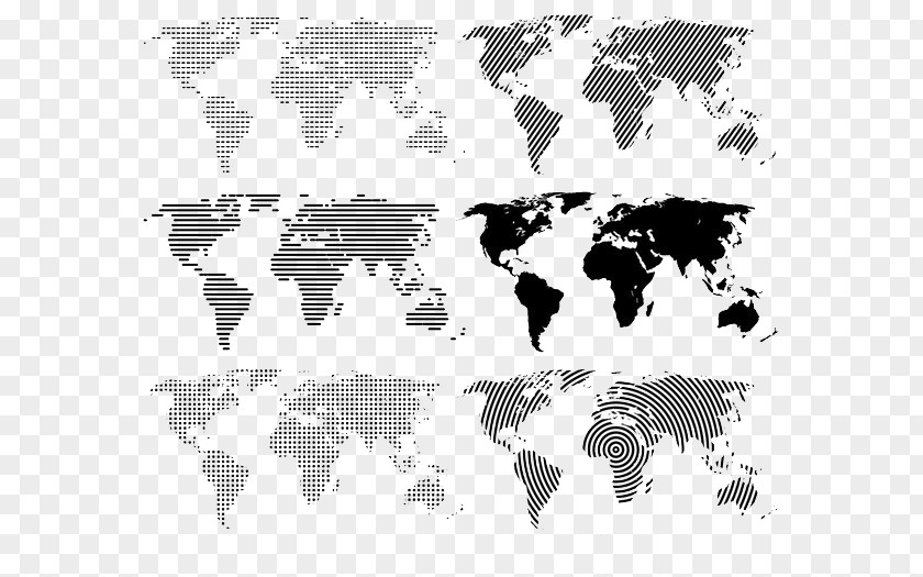 Five Continents Of The World Map Globe PNG