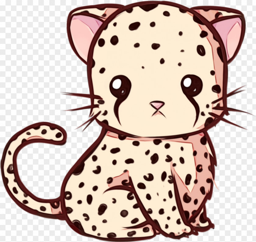 Polka Dot Animal Figure Cheetah Drawing Leopard Kawaii Cuteness PNG