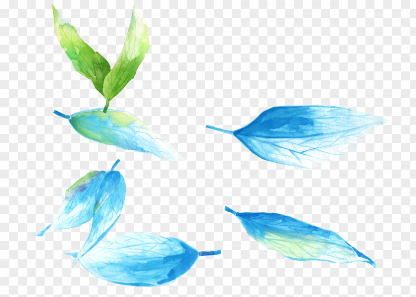 Watercolor Leaves Painting Ink Wash Leaf Illustration PNG
