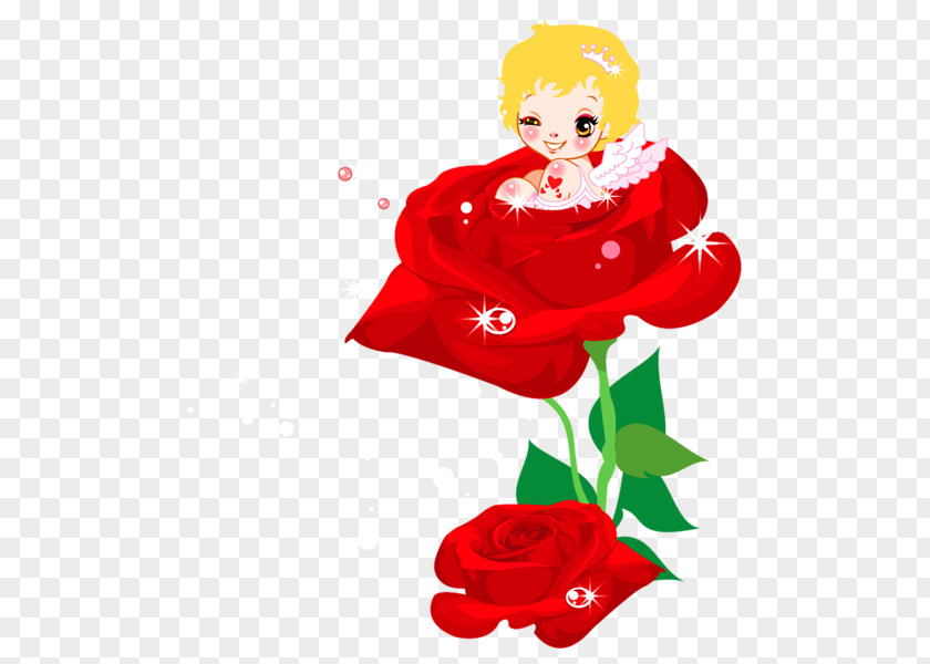 Flower Fairy Cupid Valentines Day Heart Clip Art PNG