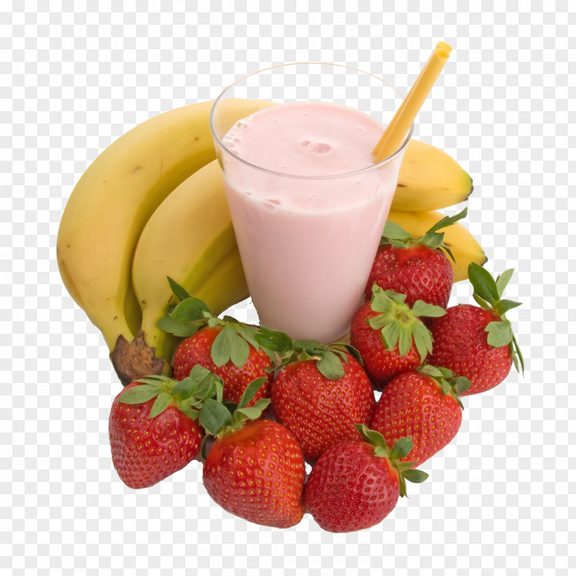 HD Juice Smoothie Milkshake Orange Strawberry PNG