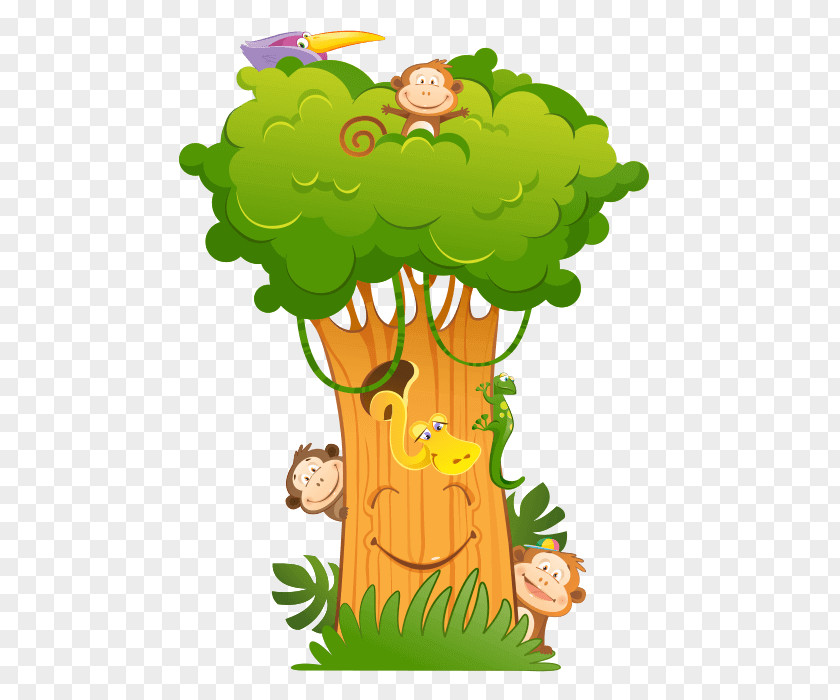 Jungle KIDS Tree Child Sticker Clip Art PNG