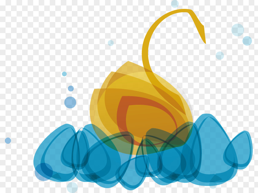 Abstract Fantasy Droplets Duck Logo Illustration PNG