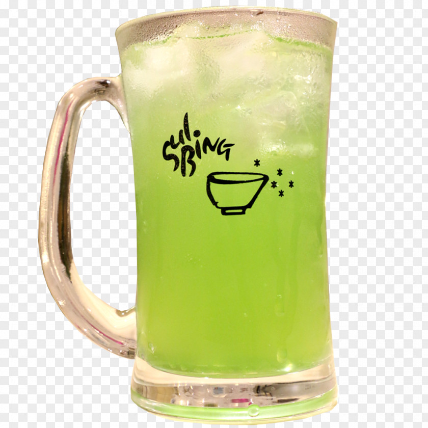 Green Apple Slice Smoothie Juice Carbonated Water Drink PNG