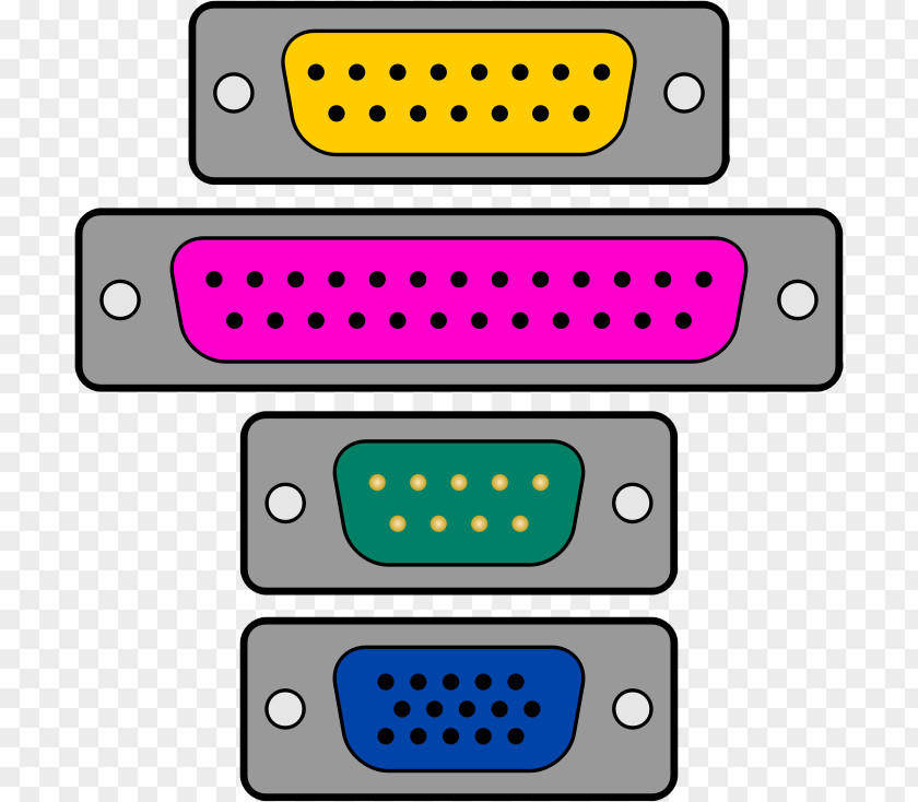 Serial Cliparts VGA Connector Computer Port Parallel Clip Art PNG