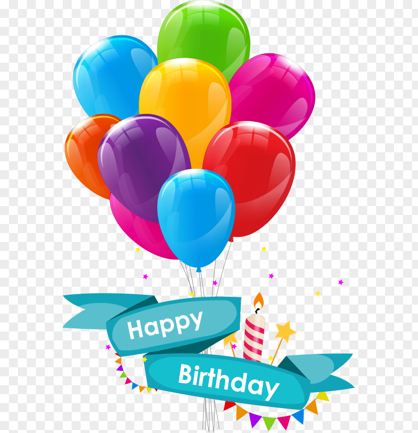 Vector Cartoon Birthday Balloons Wedding Invitation Happy To You Greeting Card PNG