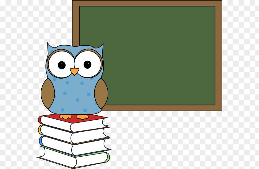 Chalkboard Book Cliparts Owl School Education Clip Art PNG